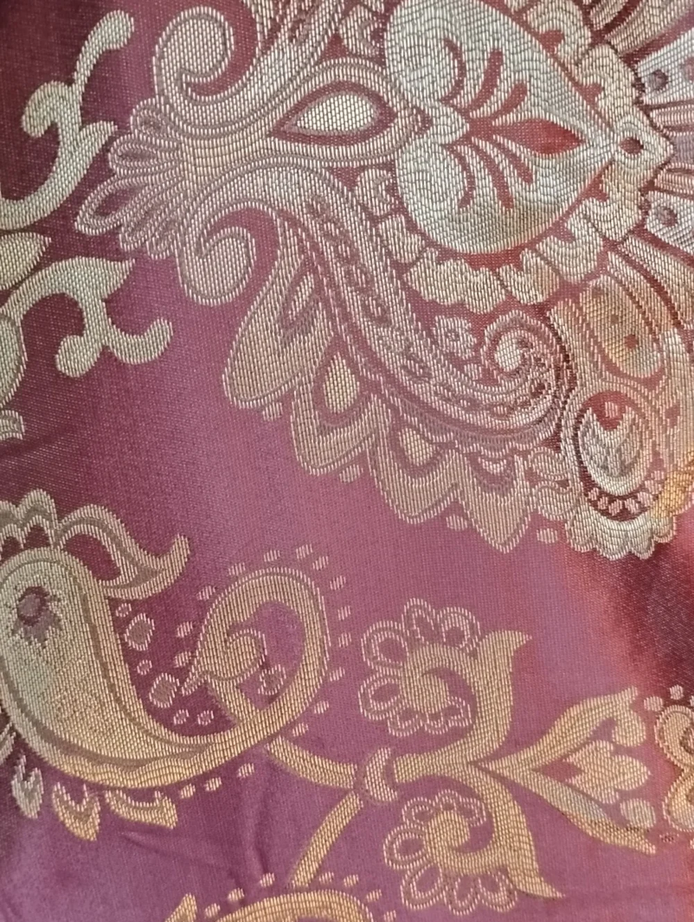 Damask Burgundy Decorative Pillow Shams - Set of 2